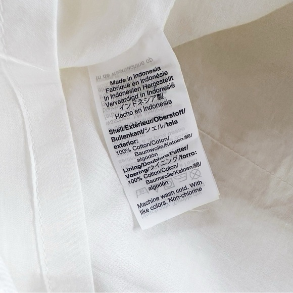 J.Crew Factory White Scallop Dress Sleeveless - Picture 11 of 11